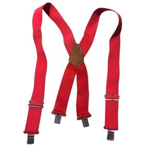 Vibrant Red X-Back Suspenders